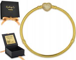 ZŁOCISTO Arany Gyöngyök Karkötő Gyöngyökhöz Alap Ezüst 925 21 CM