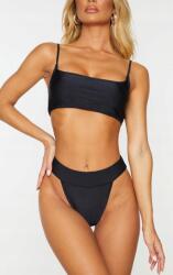 Prettylittlething Fekete Bikinialsó Sima Klasszikus Prettylittlething 36