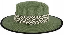 Szaleo La Rotta női sapka nyári stílusos boater boho természetes zöld (cz23157v1-3)