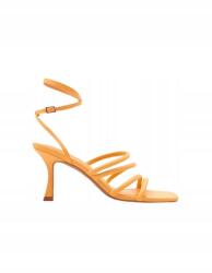 Reserved Narancssárga Cipő Szandál Sarokpánt Öko Bőr Neon Árnyalat 38 (ZA221)