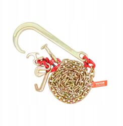  5/16"x6' G80 vontatólánc 15" J-kampó, hosszú szárú Rtj és kapaszkodók Roncsfogó kötél (RTJGTLMGDX1JFWHVR)