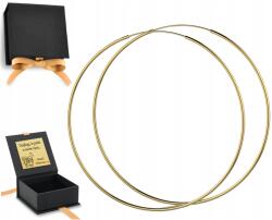 ZŁOCISTO Arany Fülbevaló Nagy Kerekek Ezüst 925 Aranyozott 8CM 80MM