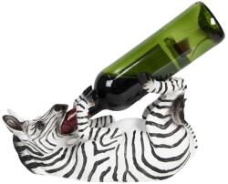 Clayre & Eef Suport sticla vin din polirasina Zebra 32 cm x 12 cm x 18 h (6PR2710deco) Suport sticla vin