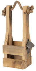 Clayre & Eef Suport sticla din lemn natur 10x9x29 cm (6H1883) Suport sticla vin