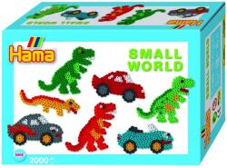Hama Set creativ Hama Perlen 3502 2000 de margele colorate placi Auto si Dino pentru copii 5 (10.3502)