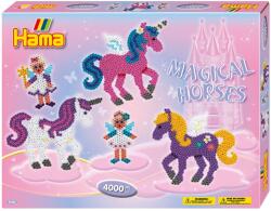 Hama Set creativ Hama Perlen 3138 cu 4000 de margele Midi placi de design si accesorii incluse (0644002)