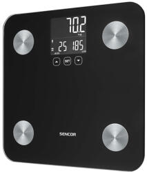  Cantar digital personal Sencor 180 kg cu analiza corporala si memorie 12 utilizatori (S-SBS6026BK) Cantar baie