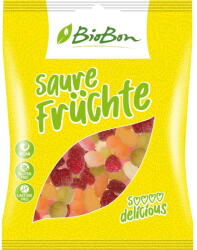 BioBon Jeleuri acrisoare si fara gluten cu aroma de fructe Bio, 100g, BioBon
