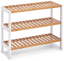Zeller Raft pentru pantofi Zeller, bambus MDF, 70x26x54 cm, maro alb (ZE-18861) Raft