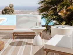 MAXISHOP Italia Collection Masa laterala CAFFI Terrazzo alb Masa de cafea