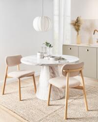 MAXISHOP Italia Collection Set de 2 scaune dining MILLS Boucle Maro deschis Bej