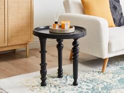 MAXISHOP Italia Collection Masa laterala LEETON Lemn de mango Negru Masa de cafea