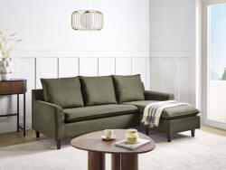 MAXISHOP Italia Collection Coltar cu 3 locuri ELVENES Verde inchis Stanga