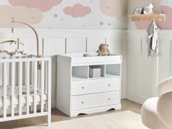 MAXISHOP Italia Collection Comoda cu masa pentru infasat VIRDEN Alb