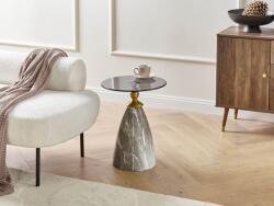 MAXISHOP Italia Collection Masa laterala CADY Sticla securizata Negru marmura Masa de cafea