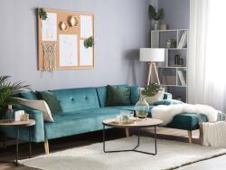 MAXISHOP Italia Collection Coltar extensibil cu 4 locuri VADSO Catifea Verde smarald Stanga