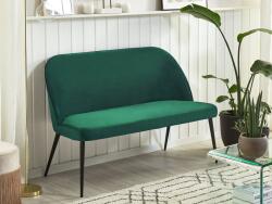 MAXISHOP Italia Collection Banca tapitata cu 2 locuri OSBY Catifea Verde inchis
