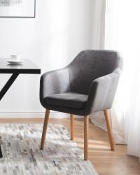 MAXISHOP Italia Collection Scaun dining YORKVILLE Piele ecologica Gri