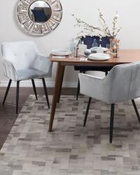 MAXISHOP Italia Collection Set de 2 scaune dining JASMIN Catifea Gri deschis