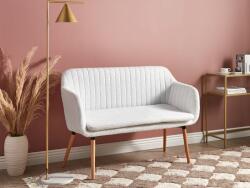 MAXISHOP Italia Collection Banca tapitata cu 2 locuri TABY Boucle Alb-murdar