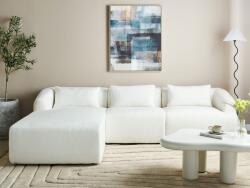 MAXISHOP Italia Collection Coltar cu 3 locuri SVANSELE Boucle Alb-murdar Dreapta