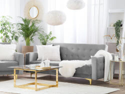 MAXISHOP Italia Collection Canapea extensibila cu 3 locuri ABERDEEN Catifea Gri Canapea