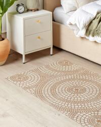 MAXISHOP Italia Collection Covor ARIBA Alb Bej 80 x 150 cm Iuta Covor