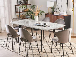 MAXISHOP Italia Collection Masa de dining extensibila MOSBY Gri marmura 160 200 cm 90 cm
