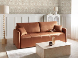 MAXISHOP Italia Collection Canapea extensibila cu 3 locuri EGGE Catifea Maro auriu Canapea
