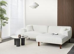 MAXISHOP Italia Collection Coltar cu 3 locuri HOLT Boucle Alb Stanga