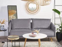 MAXISHOP Italia Collection Canapea cu 3 locuri MAURA Catifea Gri Canapea