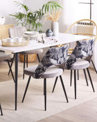 MAXISHOP Italia Collection Set de 2 scaune dining ANSLEY Catifea Gri