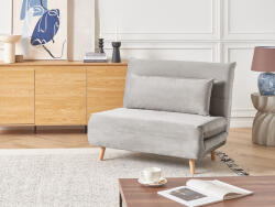 MAXISHOP Italia Collection Canapea extensibila single SETTEN Catifea Gri deschis Canapea