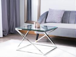 MAXISHOP Italia Collection Masuta de cafea BEVERLY Sticla Argintiu Masa de cafea