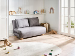 MAXISHOP Italia Collection Canapea extensibila cu 2 locuri ABISKO In sintetic Gri inchis Canapea