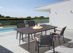 MAXISHOP Italia Collection Masa dining de exterior TOLENTINO 180 cm 90 cm efect marmorat Gri marmura - sanitare-online - 3 046,80 RON