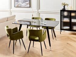 MAXISHOP Italia Collection Masa de dining MOSSLE Negru 160 cm 90 cm
