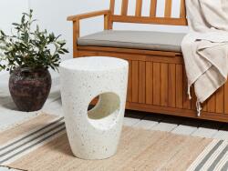 MAXISHOP Italia Collection Masa laterala EDOLO Terrazzo alb Masa de cafea