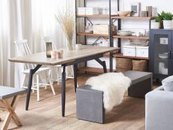 MAXISHOP Italia Collection Masa de dining extensibila BARBOSA Maro inchis 140 180 cm 80 cm
