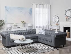 MAXISHOP Italia Collection Coltar cu 6 locuri CHESTERFIELD Gri Stanga