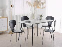 MAXISHOP Italia Collection Masa de dining SANTIAGO Alb marmura 120 cm 80 cm