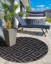 MAXISHOP Italia Collection Covor de exterior AJMER Negru o 160 cm Covor