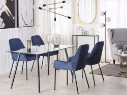 MAXISHOP Italia Collection Masa de dining MIDLAND Negru 140 cm 80 cm Sticla securizata
