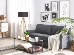 MAXISHOP Italia Collection Canapea cu 3 locuri RONNEBY Catifea Gri inchis Canapea