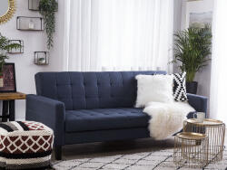 MAXISHOP Italia Collection Canapea extensibila cu 3 locuri VEHKOO Albastru inchis Canapea