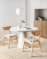 MAXISHOP Italia Collection Set de 2 scaune dining HOPKINS Lemn Maro deschis