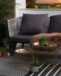 MAXISHOP Italia Collection Covor de exterior HALDIA Negru 90 x 180 cm Covor