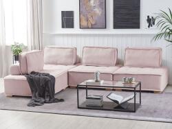 MAXISHOP Italia Collection Coltar modular cu 4 locuri TIBRO Roz Dreapta