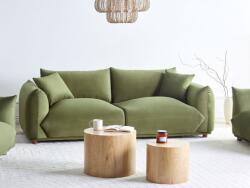 MAXISHOP Italia Collection Canapea cu 3 locuri LUVOS Catifea Verde Canapea