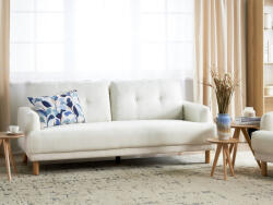 MAXISHOP Italia Collection Canapea cu 3 locuri TUVE Alb-murdar Canapea